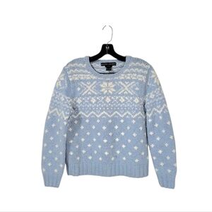 Ralph Lauren Black Lable Cashmere Blend Fairisle Slim Fit Crewneck Sweater Large